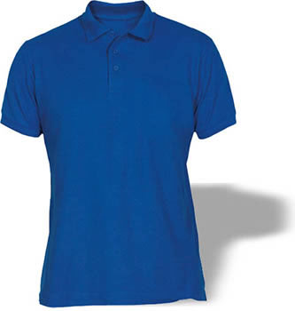 playera tipo polo azul